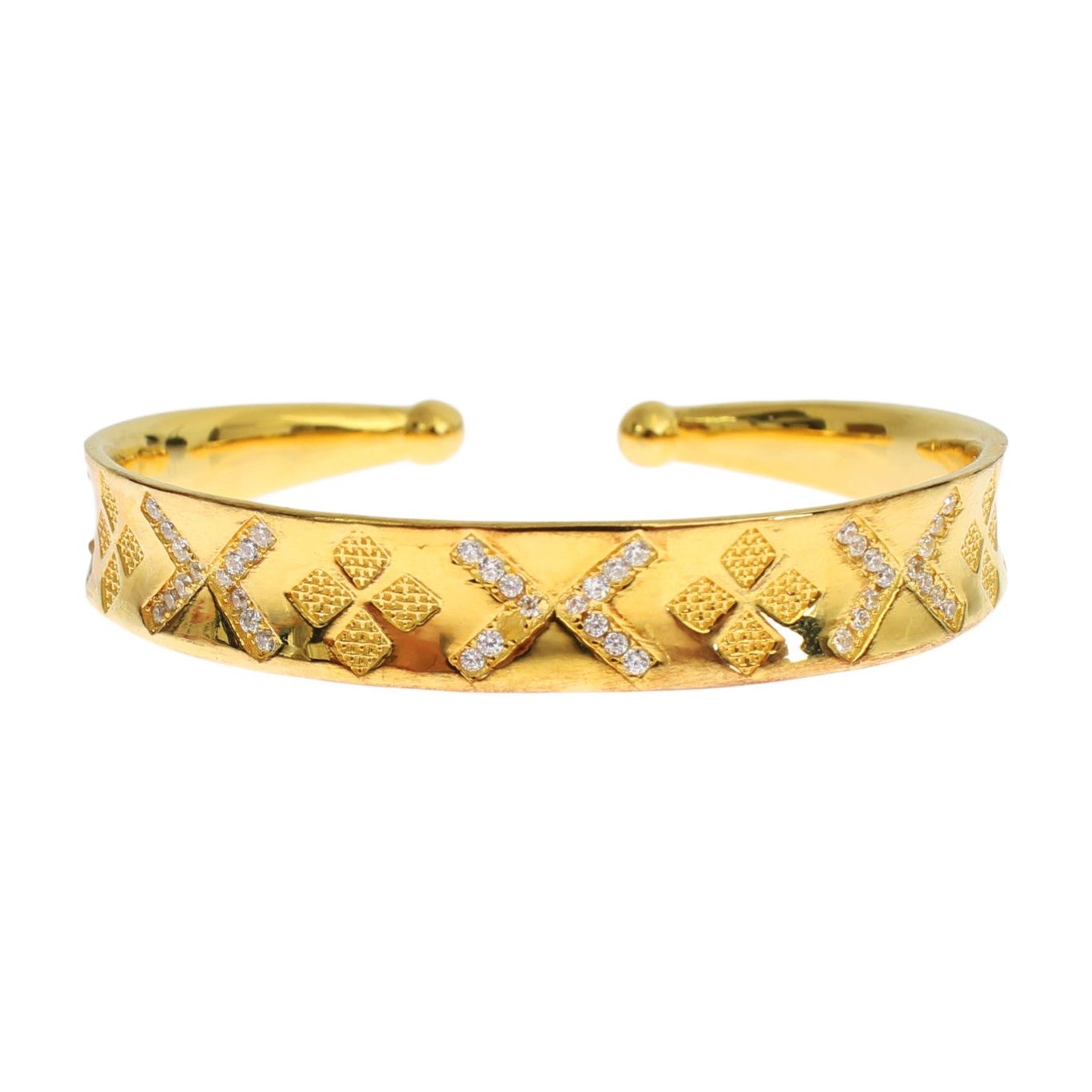 Elegant Gold Plated Silver CZ Bracelet