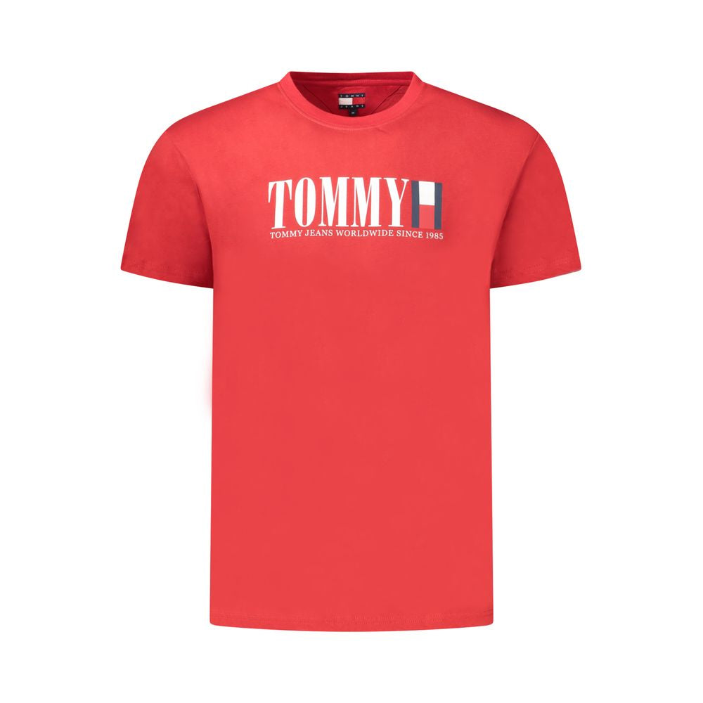 Tommy Hilfiger Red Cotton Men's T-Shirt