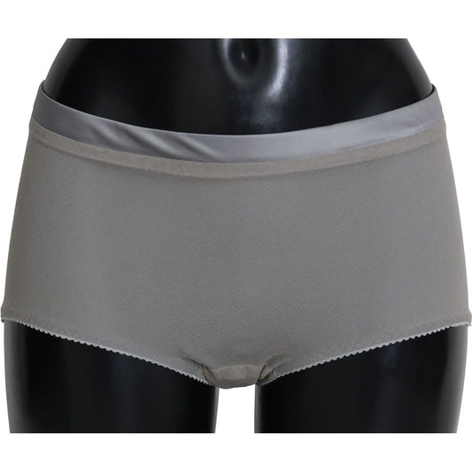 Shimmering Silver Stretch Cotton Underwear