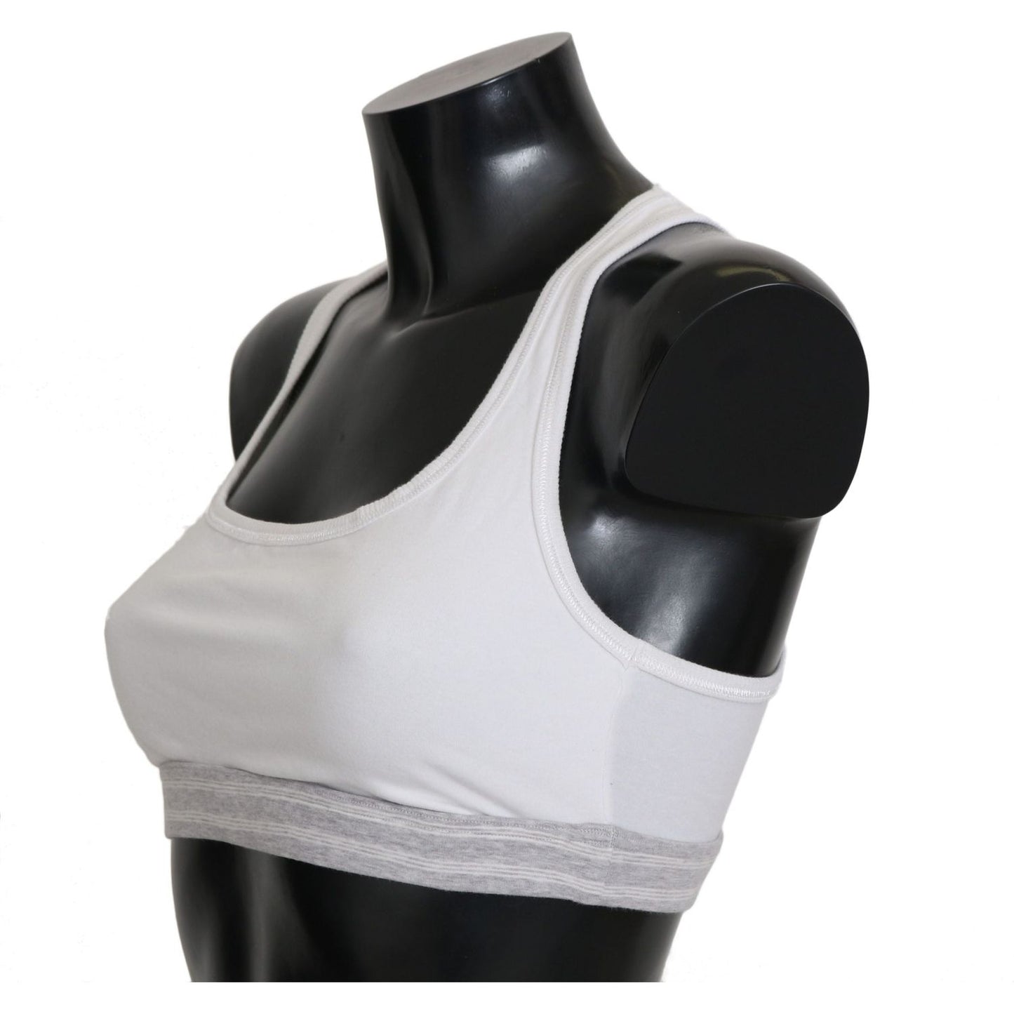 Elegant White Stretch Sport Bra