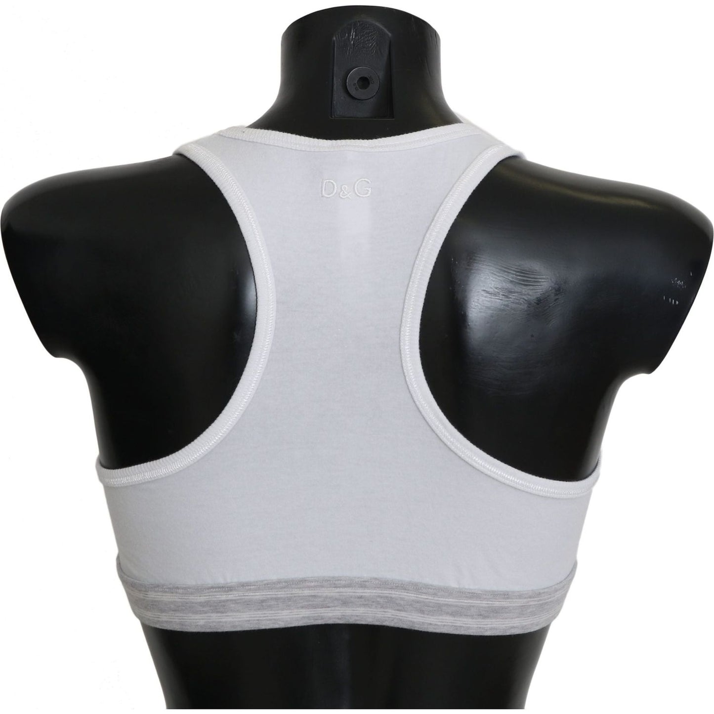 Elegant White Stretch Sport Bra