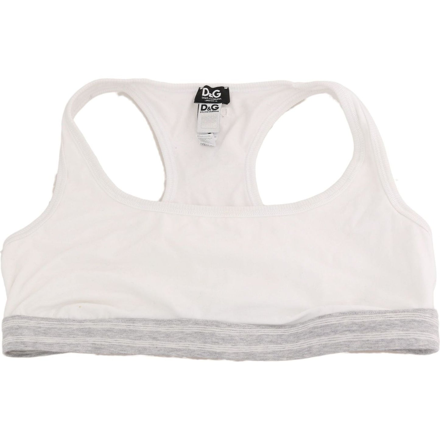 Elegant White Stretch Sport Bra