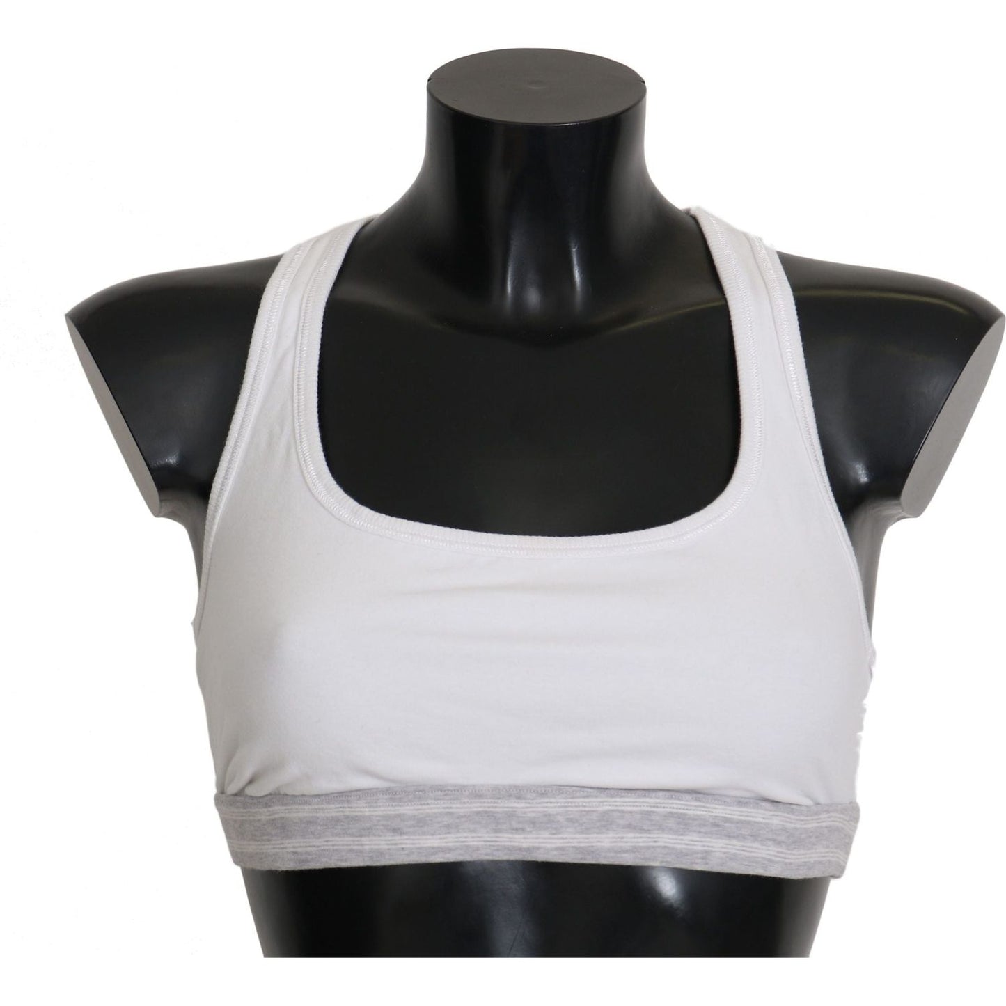 Elegant White Stretch Sport Bra