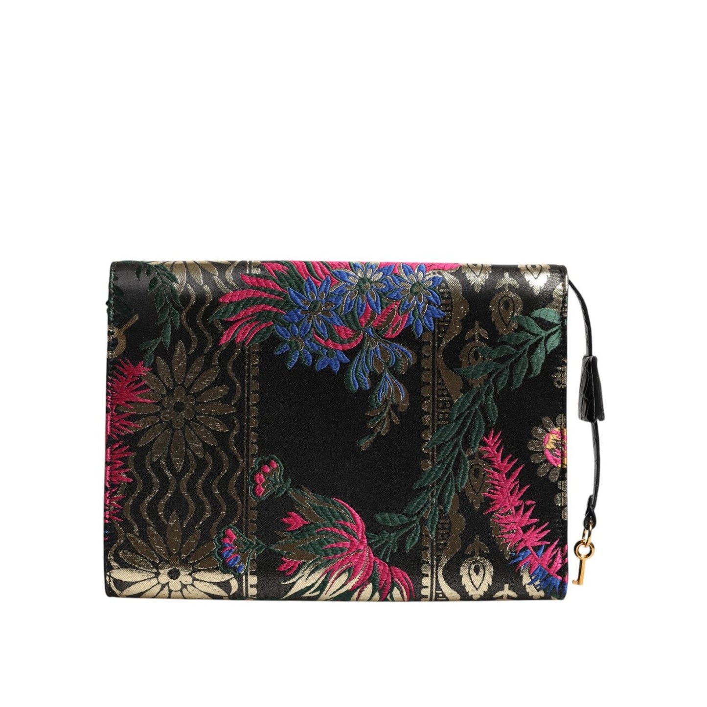 Dolce & Gabbana Multicolor Jacquard Floral Document Briefcase Bag