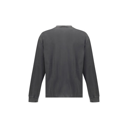 Agolde Gray Cotton Long Sleeve T-Shirt