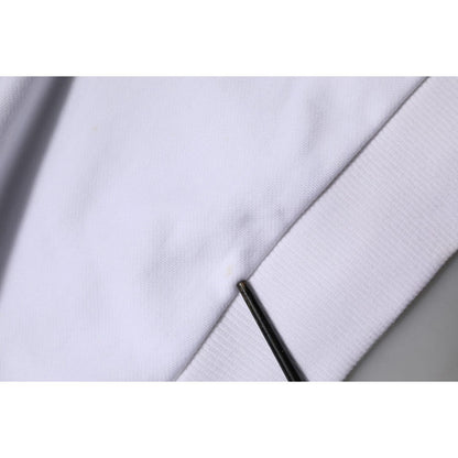 Dolce & Gabbana White Sacred Heart Hooded Sweatshirt Sweater