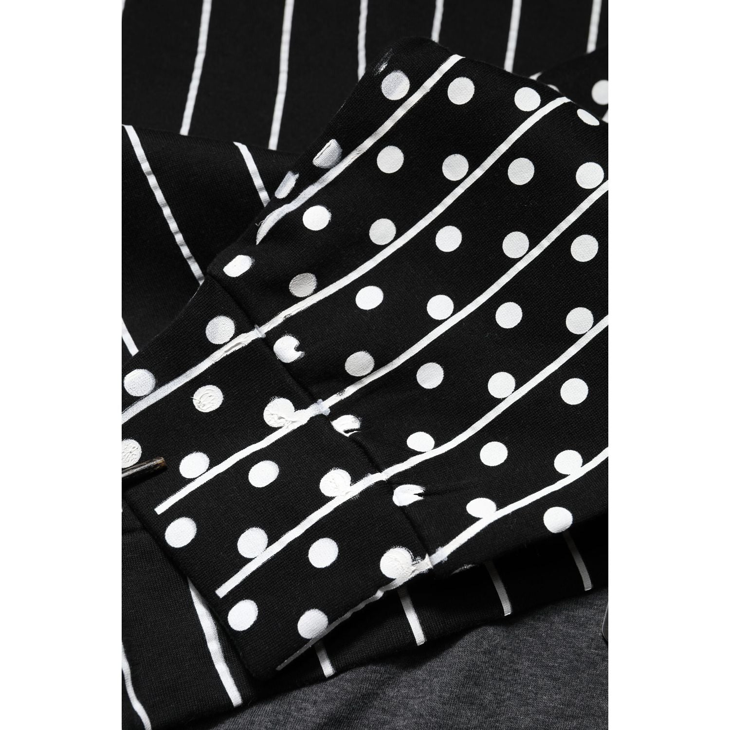 Dolce & Gabbana Black Stripes Hooded Men Sweatshirt Sweater