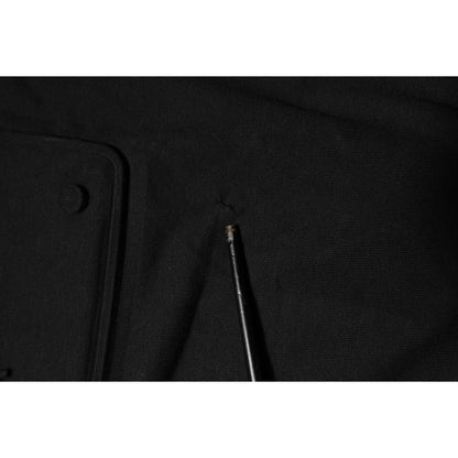 Dolce & Gabbana Black Embossed Logo Cotton Crew Neck T-shirt