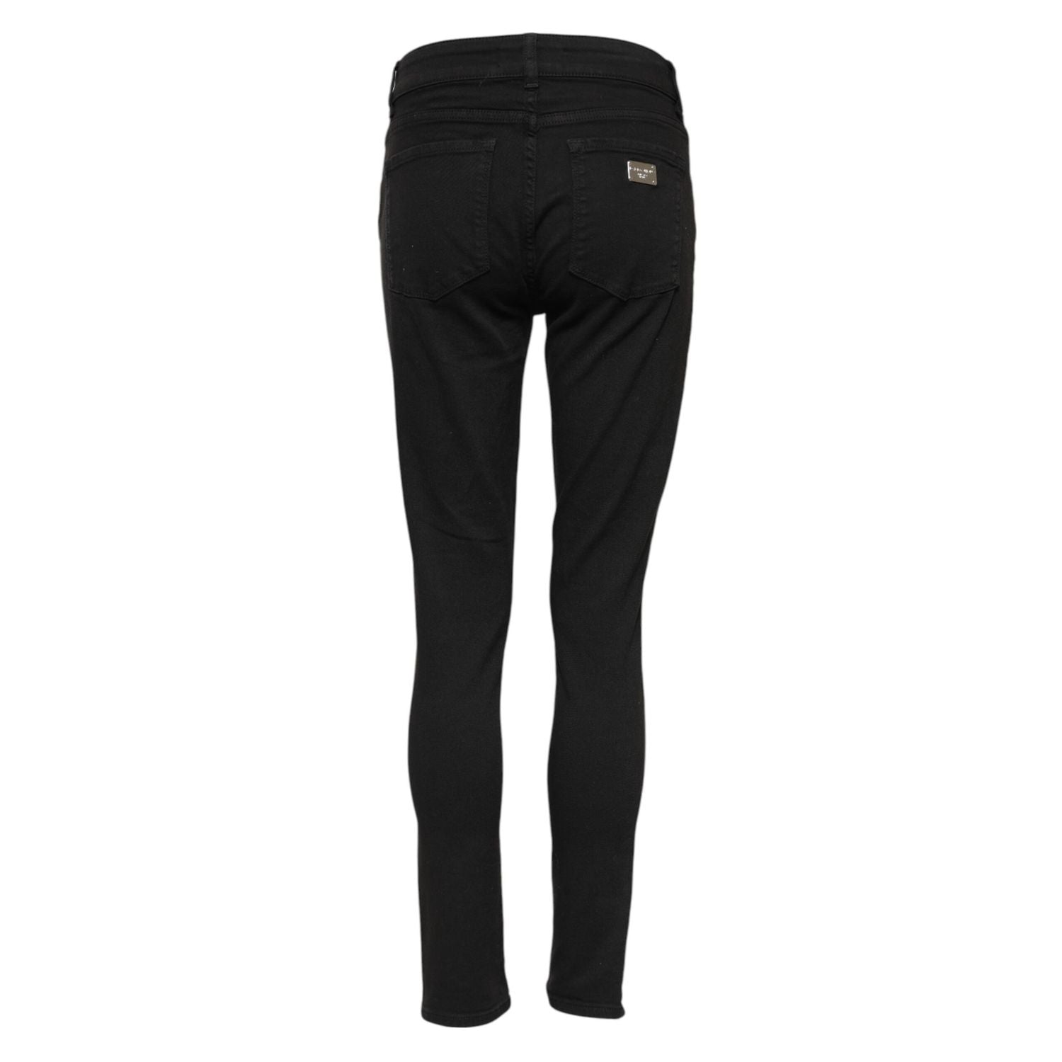 Dolce & Gabbana Black Cotton Skinny Mid Waist Denim Jeans