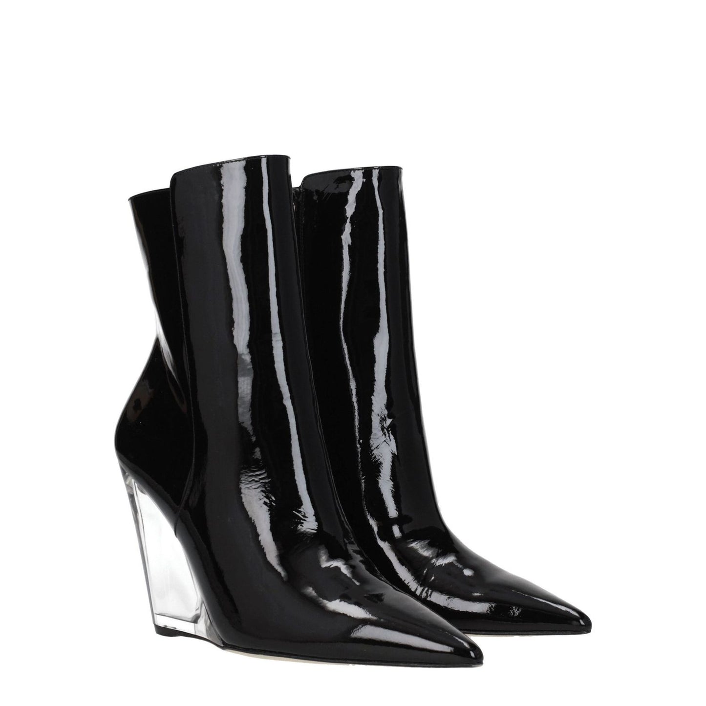 Stuart Weitzman Black Leather Ankle Boots