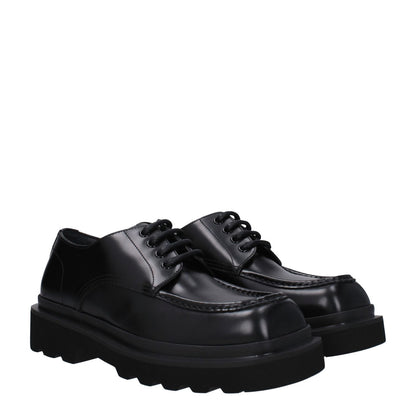 Dolce & Gabbana Black Leather Oxfords And Derbies