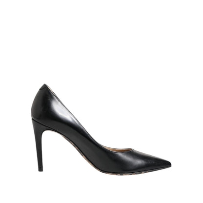 Dolce & Gabbana Black Calf Leather Stiletto Heels Pumps Shoes