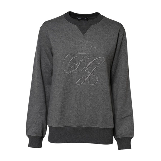 Dolce & Gabbana Gray DG Logo Embroidered Pullover Sweater Dolce & Gabbana