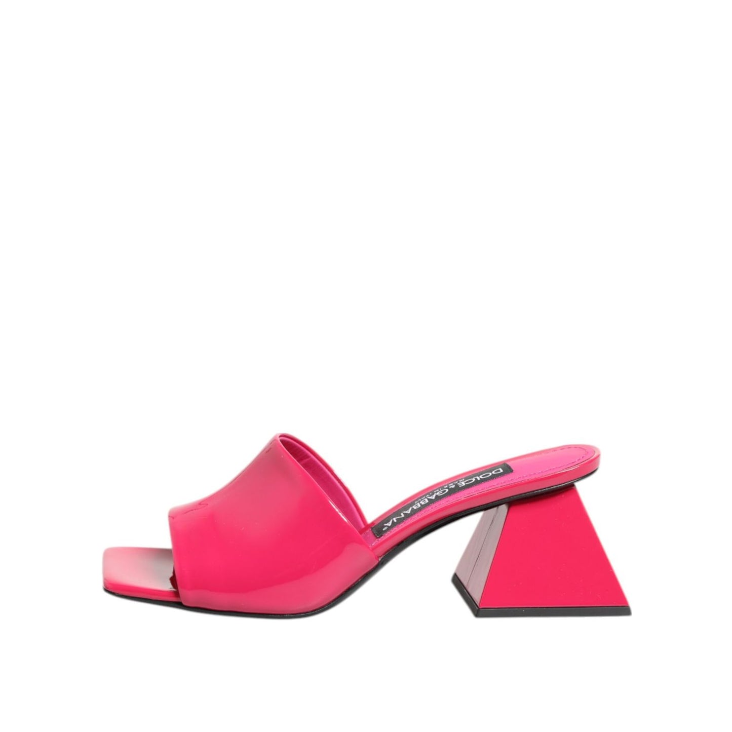 Dolce & Gabbana Pink Open Toe Block Heel Mules Sandals Shoes