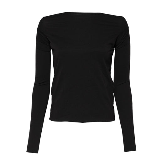 Dolce & Gabbana Black Wool Shrug Crew Neck Pullover Sweater Dolce & Gabbana