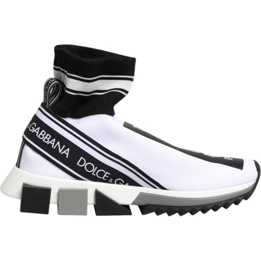 Dolce & Gabbana White Black Sorrento Socks Sneakers Shoes Dolce & Gabbana