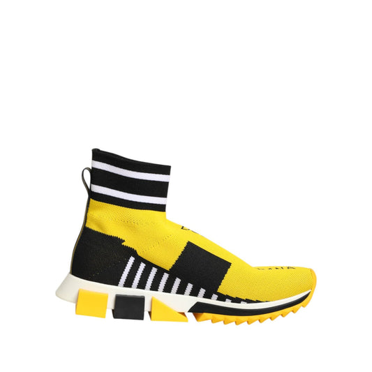 Dolce & Gabbana Yellow Black Sorrento Socks Sneakers Shoes Dolce & Gabbana