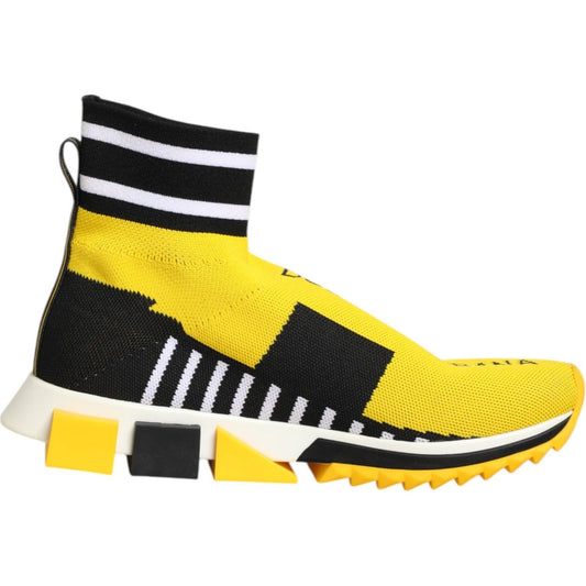Dolce & Gabbana Yellow Black Sorrento Socks Sneakers Shoes Dolce & Gabbana