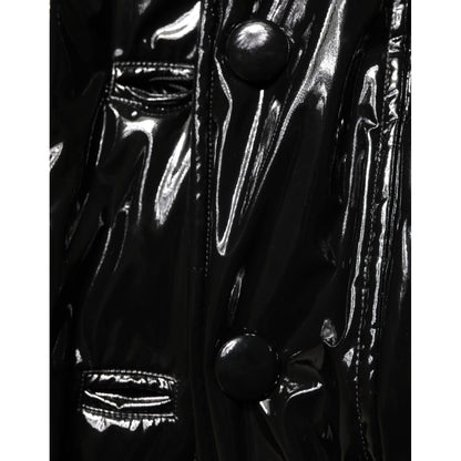 Dolce & Gabbana Polyester Black Quilted Puffer Coat Jacket