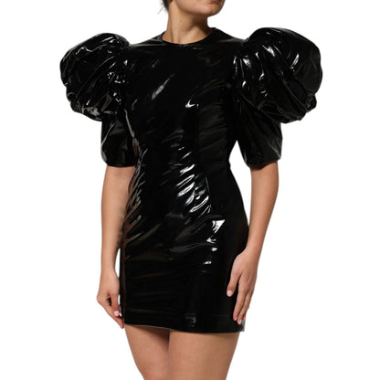 Dolce & Gabbana Black Bodycon Sheath Puff Sleeve Mini Dress