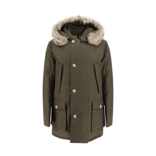 Woolrich Green Cotton Parka