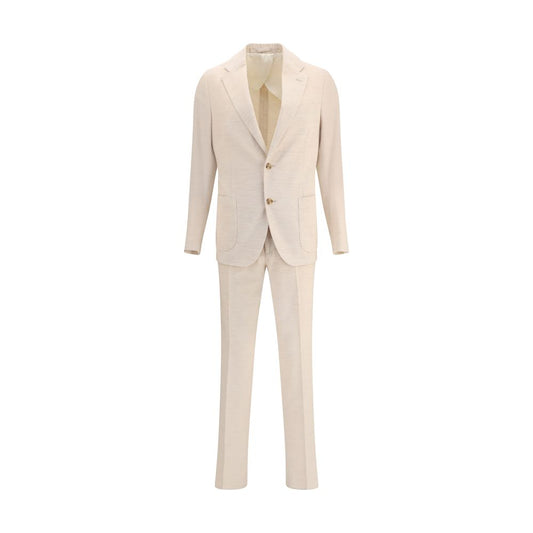 Lardini Beige Cotton Two-Piece Suit