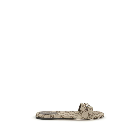 Gucci Beige Cotton Sandals