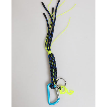 Dolce & Gabbana Multicolor Polyester Tape String DG Logo Keychain Keyring