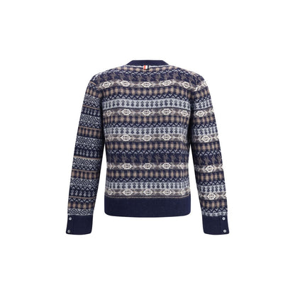 Thom Browne Blue Wool Cardigan
