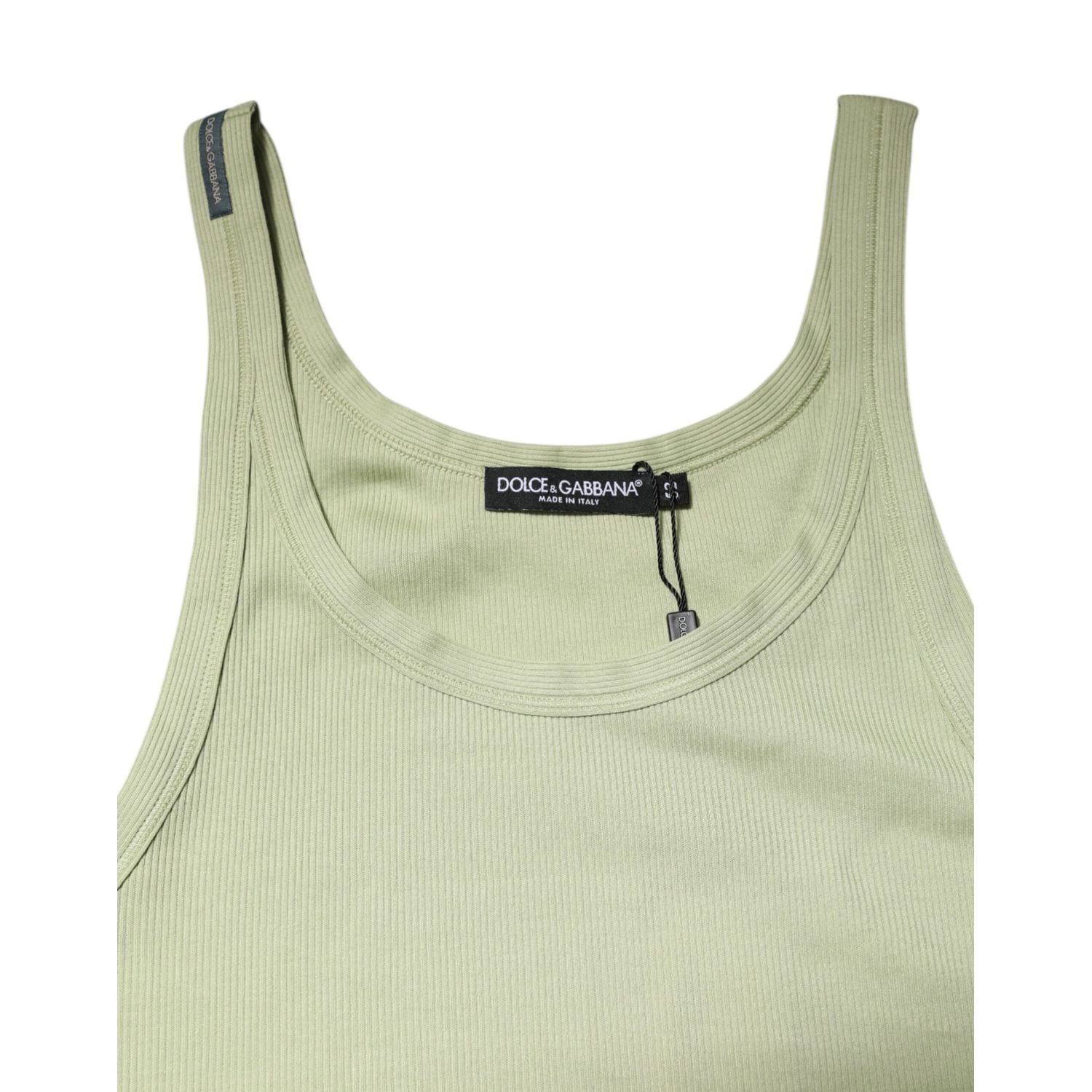 Dolce & Gabbana Light Green Tank Sleeveless Men Men T-shirt