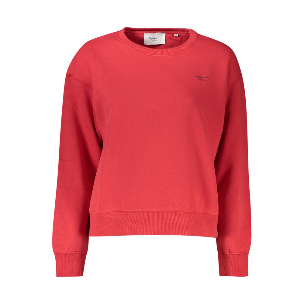 Pepe Jeans Rosso Cotton Women Sweatshirt