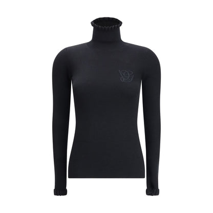 Valentino Black Fleece Wool Sweatshirt