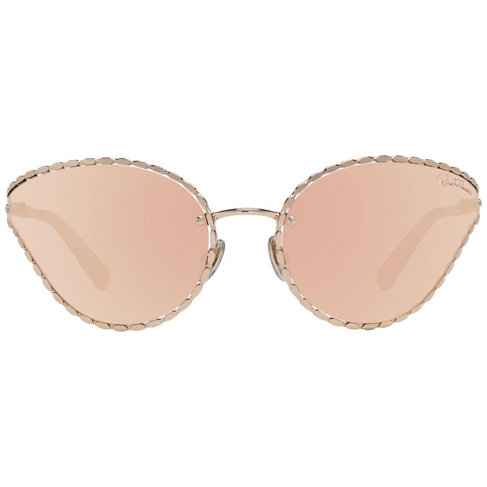 Roberto Cavalli Rose Gold Oval Mirrored Sunglasses rose-gold-women-sunglasses-52