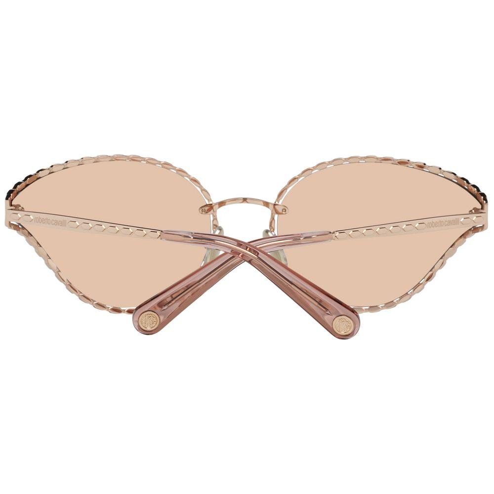 Roberto CavalliRose Gold Oval Mirrored SunglassesMcRichard Designer Brands£159.00