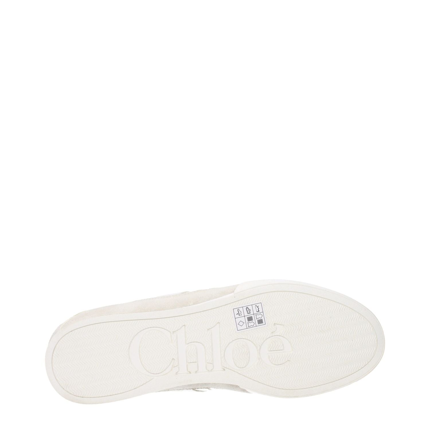 Chloé White Fabric Low Top Sneakers