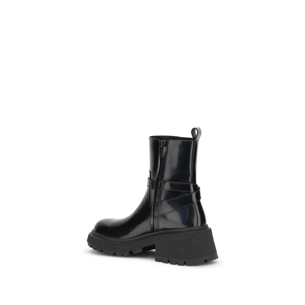 Jimmy Choo Black Calf Leather Bos Taurus Ankle Boots