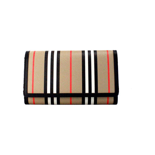 Burberry | Hannah Icon Stripe Archive Black E-Canvas Leather Wallet Crossbody Bag| McRichard Designer Brands   