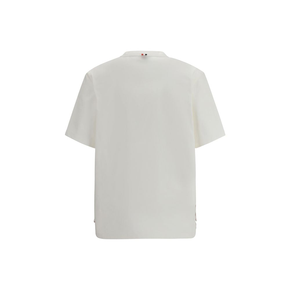 Thom Browne White Cotton T-Shirt Thom Browne