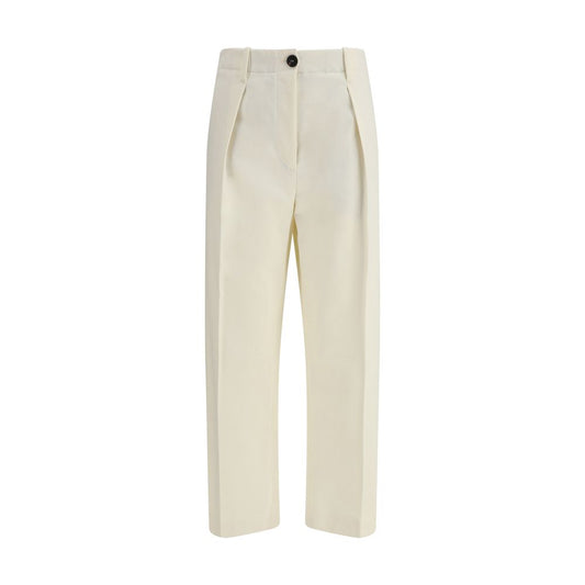 Brunello Cucinelli Cream Cotton Casual Pants