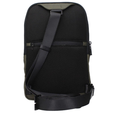 Piquadro Green Fabric Crossbody Bag