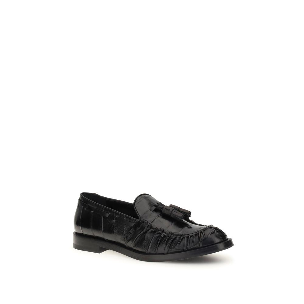 Fratelli Rossetti Black Rubber Slip-On Loafers