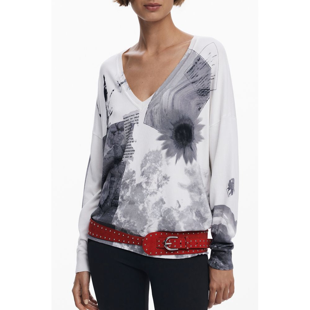 Desigual White Viscose Women Sweater