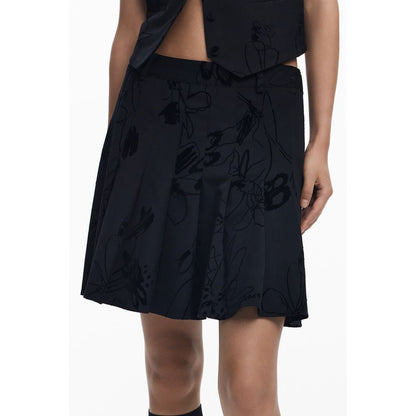 Desigual Black Polyester Women Skirt