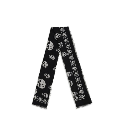 Alexander McQueen Black Wool Scarf