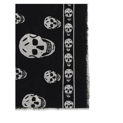 Alexander McQueen Black Wool Scarf