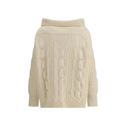 Ermanno Scervino Cream Cashmere Sweatshirt