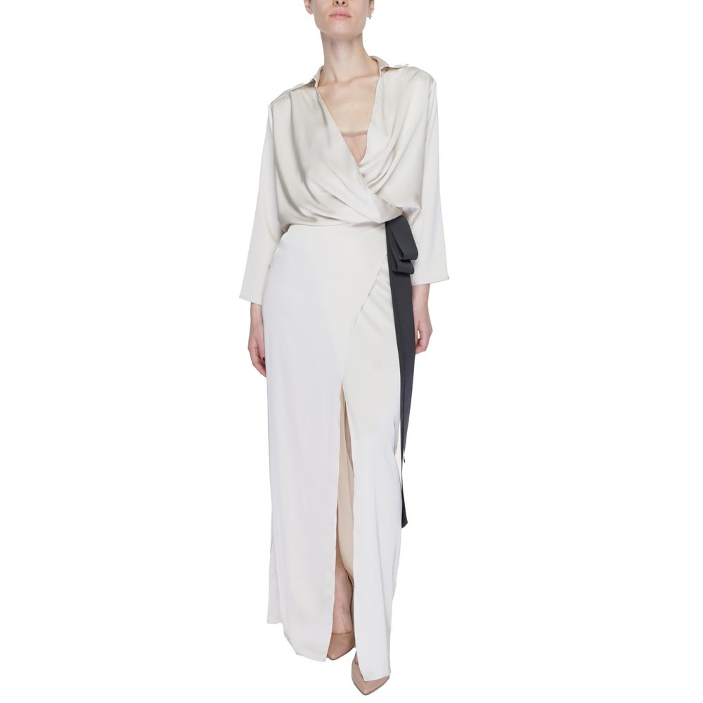 Sandro Ferrone Beige Polyester Long Dress 1728,71956299936,Beige,Clothing,Dresses - Clothing,IT40 | XS,Long - Dresses - Clothing,New with tags,Sandro Ferrone,Women