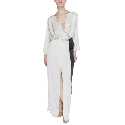 Sandro Ferrone Beige Polyester Long Dress 1728,71956299936,Beige,Clothing,Dresses - Clothing,IT40 | XS,Long - Dresses - Clothing,New with tags,Sandro Ferrone,Women