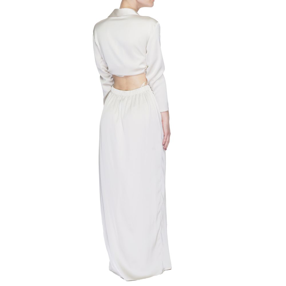 Sandro Ferrone Beige Polyester Long Dress 1728,71956299936,Beige,Clothing,Dresses - Clothing,IT40 | XS,Long - Dresses - Clothing,New with tags,Sandro Ferrone,Women