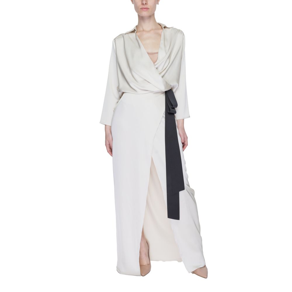 Sandro Ferrone Beige Polyester Long Dress 1728,71956299936,Beige,Clothing,Dresses - Clothing,IT40 | XS,Long - Dresses - Clothing,New with tags,Sandro Ferrone,Women